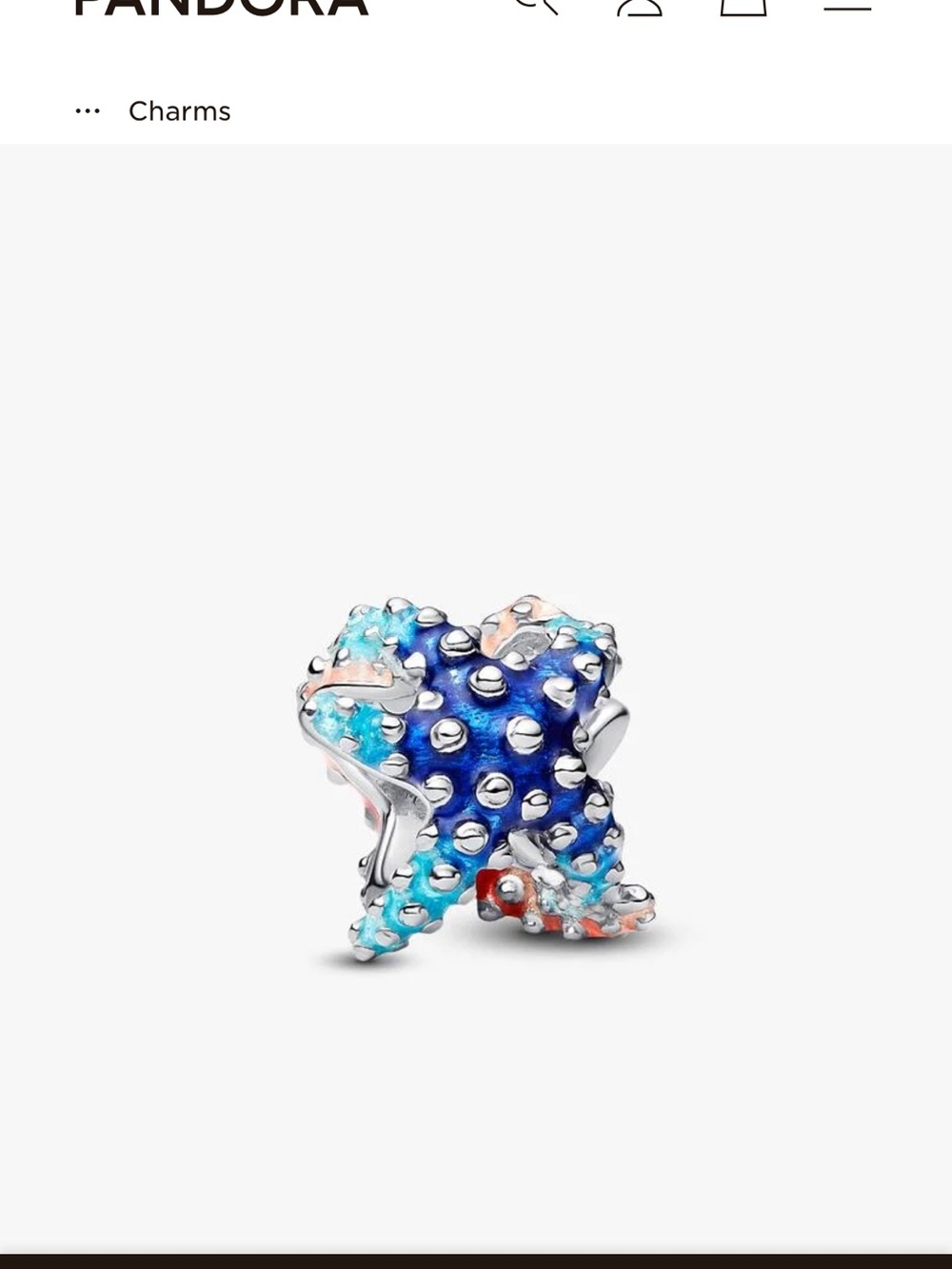 Pandora Colorful Starfish Mini Charm